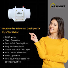 Inline Duct Fan WAD/IL Ventilation Fan by Wadbros. - MR Homes