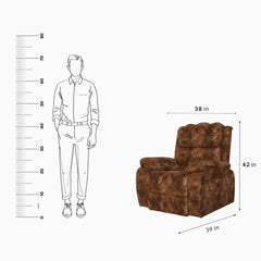 Casa Rocking Revolving Motorized Recliner in fabric - MR Homes