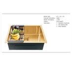 Hand Made Single Bowl with 304 grade stainless Steel with Brushed Matte Finish - MR Homes