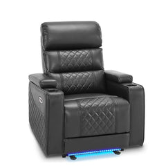 Galaxy One Home Theater Recliner Sofa in Full Italian Leather MR Homes