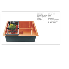 Hand Made single Bowl Kitchen Sink 304-Grade SS single Bowl - MR Homes