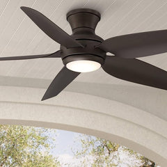 Harrier 54" Ceiling Fan with LED Light & Remote | Walnut Woodgrain | BLDC Motor MR Homes