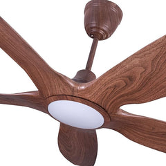 Osprey Acorn 60” Designer Ceiling Fan with 5 ABS Blades & LED Light – Walnut Woodgrain MR Homes