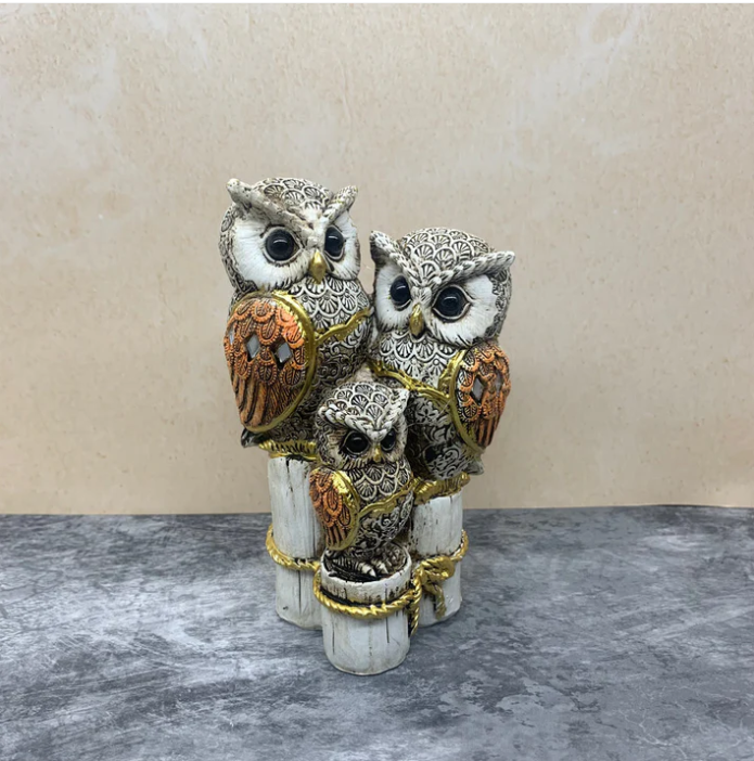 Owl Family Showpiece for Home Decor - MR Homes