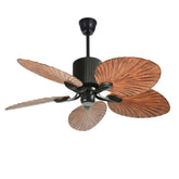 Teetar Modern 45" Ceiling Fan – Dark Wood | BLDC Motor | Remote Control | 6-Speed MR Homes