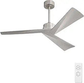 Tern DC Ceiling Fan without Lights, Brushed Nickel Ceiling Fan with Remote MR Homes