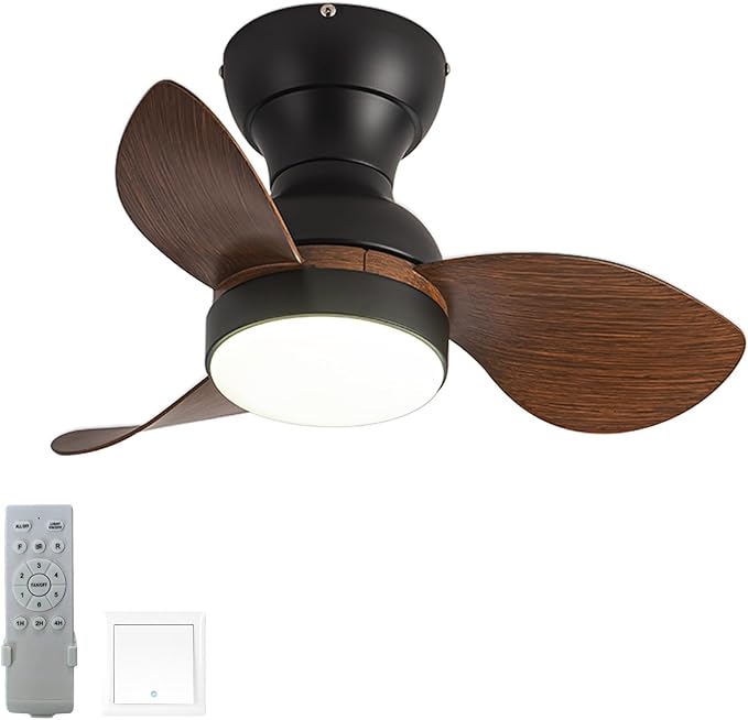 Myna LED Small Ceiling Fan with Lighting Reversible Quiet 6 Speed Ceiling Fan MR Homes