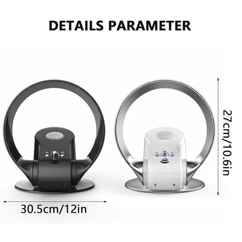 WOW Bladeless Surface / Wall Mounted Personal Air Circulation Fan With Remote By Wadbros My Store
