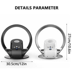 WOW Bladeless Surface | Wall Mounted Personal Air Circulation Fan With Remote By Wadbros My Store