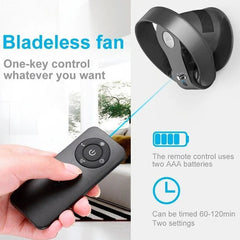 WOW Bladeless Surface | Wall Mounted Personal Air Circulation Fan With Remote By Wadbros My Store