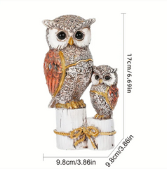 Owl Mother Baby Showpiece for Home Decor