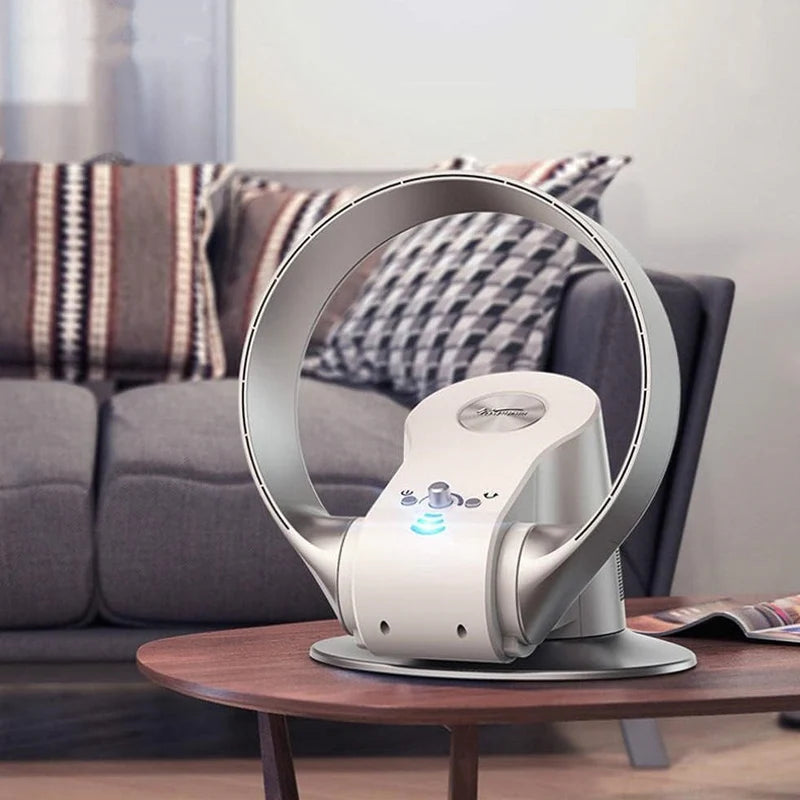 WOW Bladeless Surface / Wall Mounted Personal Air Circulation Fan With Remote By Wadbros My Store