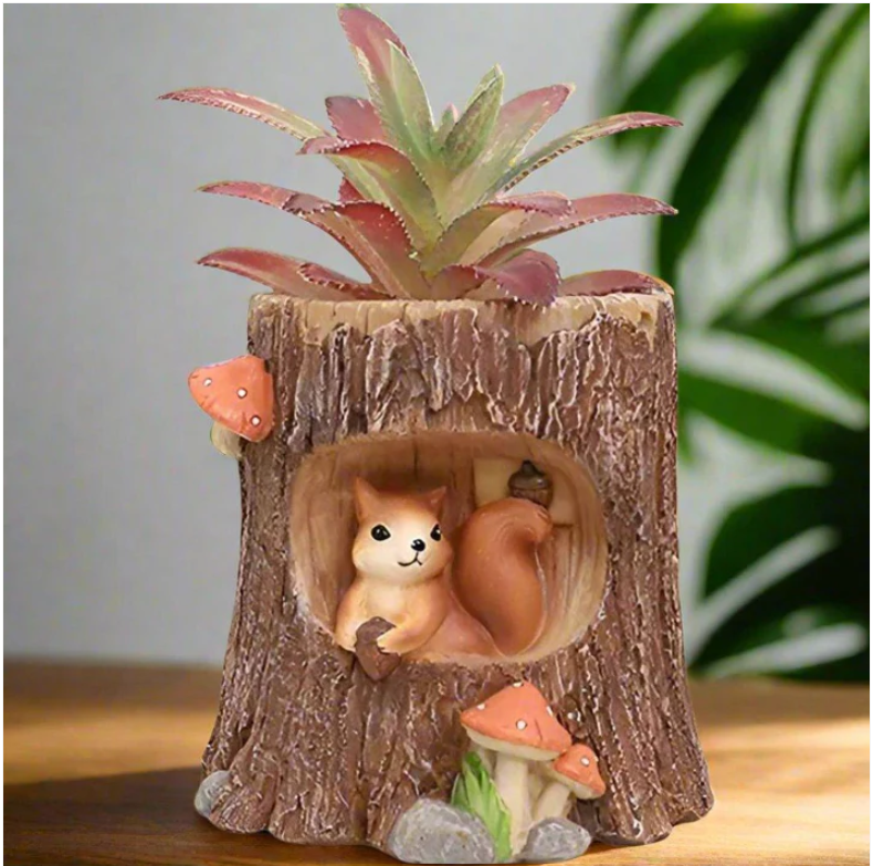 Squirrel Tree Pot