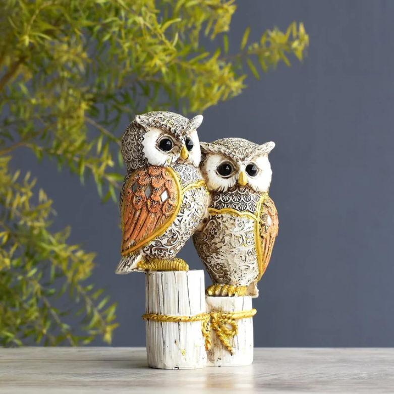 Owl Couple Showpiece for Home Decor