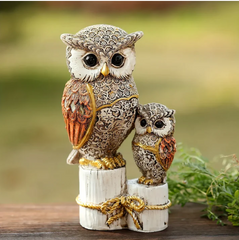 Owl Mother Baby Showpiece for Home Decor