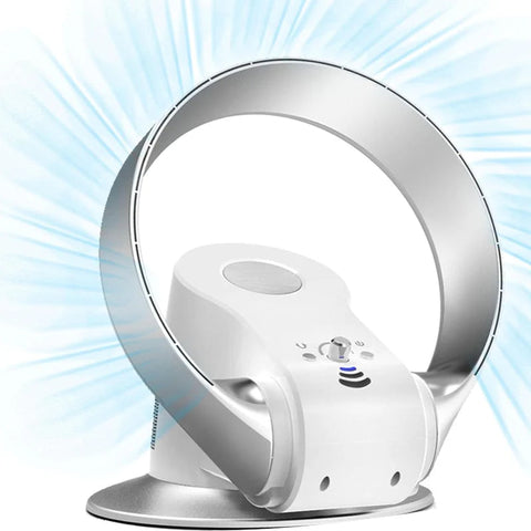 WOW Bladeless Surface / Wall Mounted Personal Air Circulation Fan With Remote By Wadbros My Store