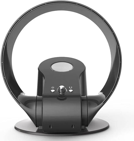 WOW Bladeless Surface / Wall Mounted Personal Air Circulation Fan With Remote By Wadbros My Store