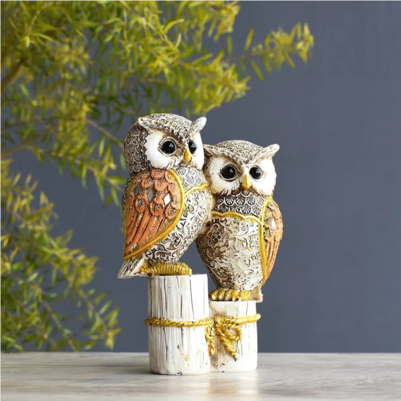 Owl Couple Showpiece for Home Decor