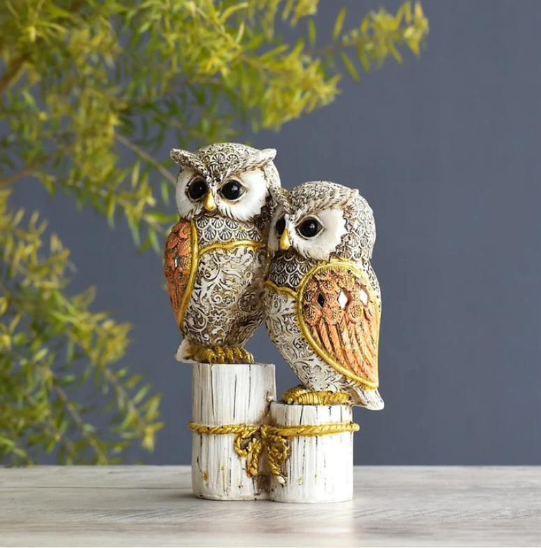 Owl Couple Showpiece for Home Decor