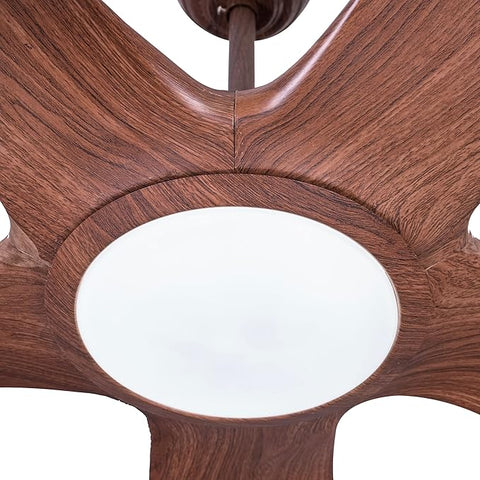 Osprey Acorn 60” Designer Ceiling Fan with 5 ABS Blades & LED Light – Walnut Woodgrain MR Homes