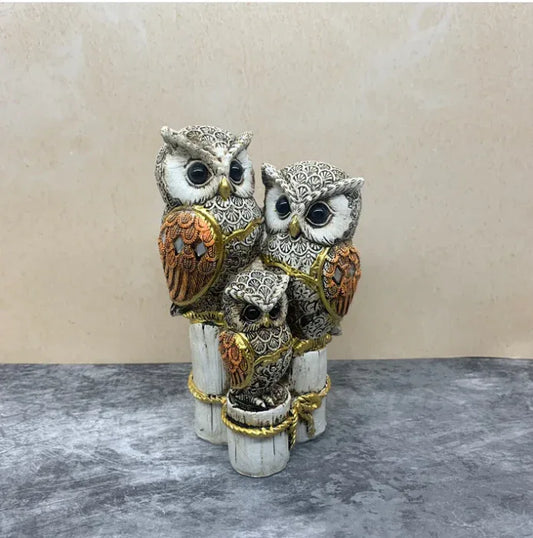 Owl Family Showpiece for Home Decor - MR Homes
