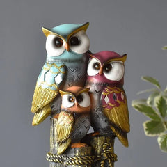 Owl Family Showpiece