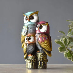 Owl Family Showpiece