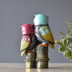 Owl Family Showpiece